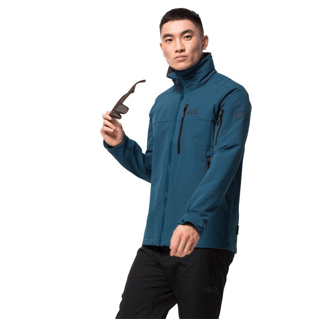 Jack Wolfskin EDWARD PEAK Vestes Homme Bleu Foncé - CAYEUJD-19